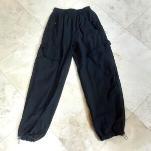 Gabby Isabella Of Canada 6 Pocket Parachute Cargo Pants, Shock Cord Leg Bottoms